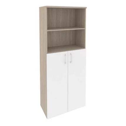 Шкаф высокий широкий (2 средних фасада ЛДСП) ONIX O.ST-1.6 Дуб Аттик/Белый_0