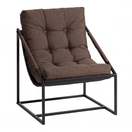 Кресло Charli / Чарли без подлокотника рогожка, коричневый, 3М7-147, 70х70х84 см_0