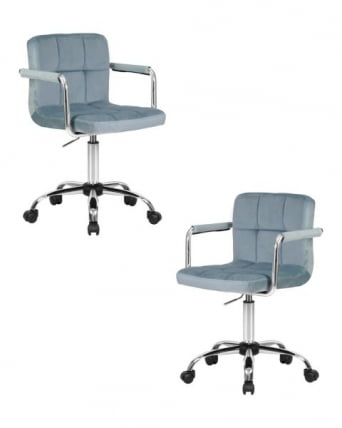 Офисное кресло для персонала DOBRIN TERRY (пудрово-голубой велюр (MJ9-74)) 2 шт_0