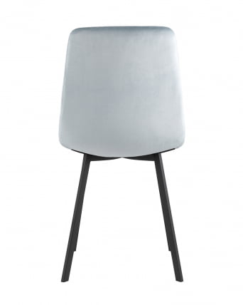 Комплект из двух стульев Chilly велюр серо-голубой ножки металл черные_6