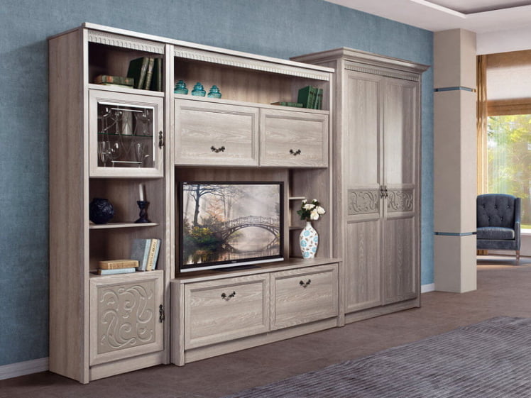 Комплект мебели для гостиной Лючия №3 Дуб Оксфорд серый_0