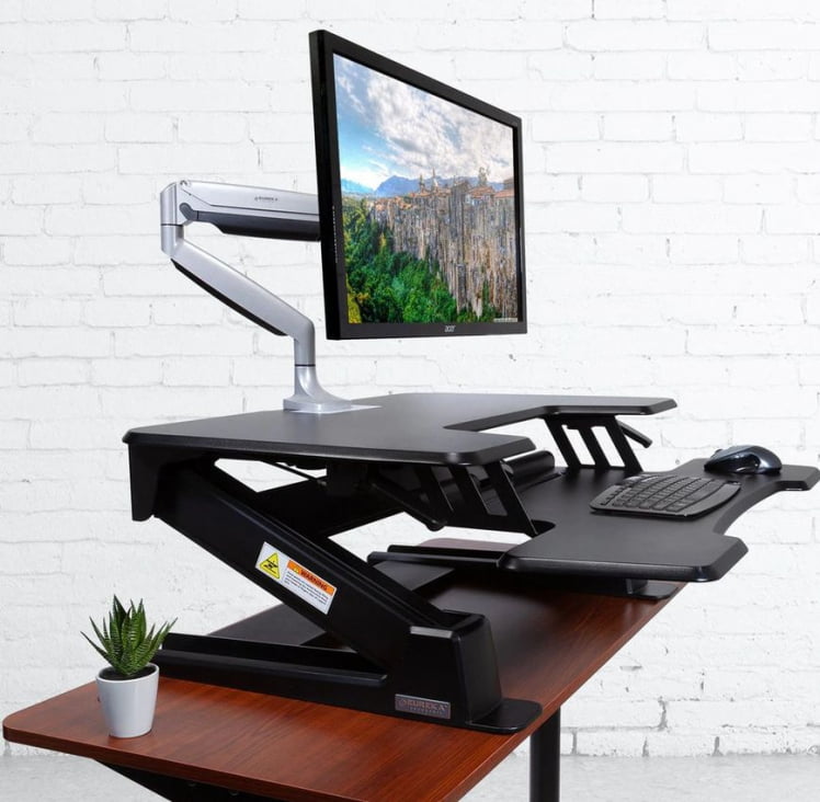 Регулируемая подставка на стол для монитора и ноутбука ERK-CV-PRO36B Черная_4