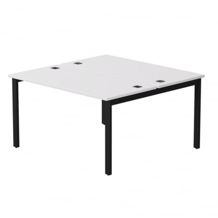 Бенч-система на 2 места на металлокаркасе, опоры 45 гр Everprof EVO 254S016 Белый Черный_0