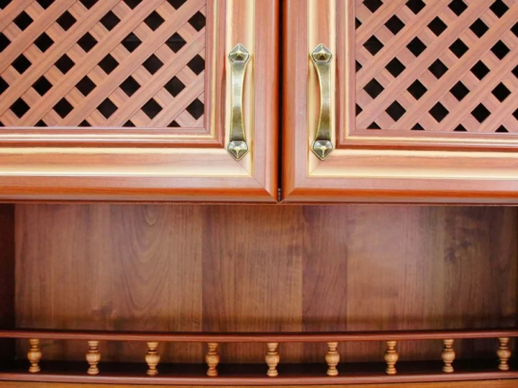 Шкаф кухонный 800 с открытой полкой с решеткой Кантри ЛД 235.296.000 Ноче Таволато_2