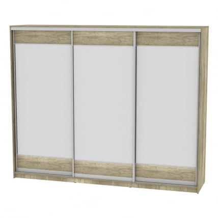 Шкаф-купе B-220х270х60-3(ДКМ-D8D8D8)_0