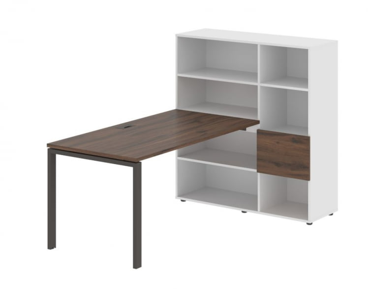 Рабочая станция EDIS EURST 1215 Дуб Денвер темный Мокко Белый_0