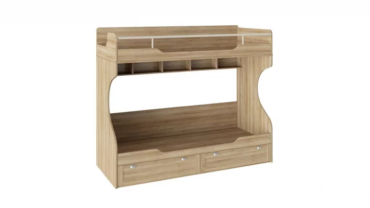 Двухъярусная кровать (без лестницы) Ривьера ТД-241.11.01 Дуб Ривьера_0