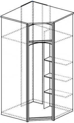 Шкаф угловой Лира 50 Дуб нортон светлый_0