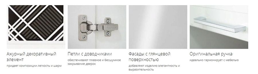 Шкаф кухонный с решеткой (лев/прав) Бьянка 102.23_4