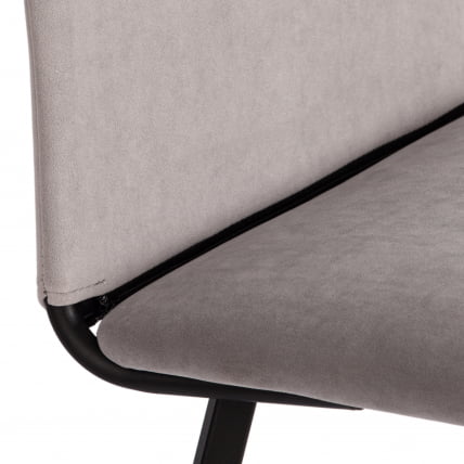 Стул обеденный La Rousse велюр, серый/черный, 29, 49х50х93_7