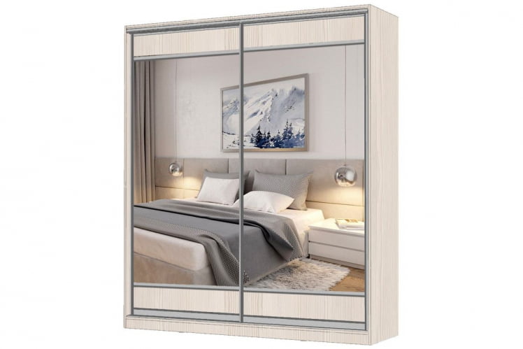 Шкаф-купе 2-х дверный Виктория 2000х584х2300, Бодега светлая 20ДЛЗЛДЛЗЛ-ЯШШШ-Бс 310-1532_0