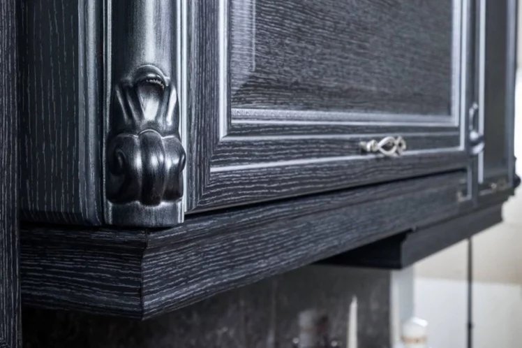 Шкаф кухонный 800 горизонтальный с 2 дверями Италия ЛД 275.766.000 Черный Дуб темный_2