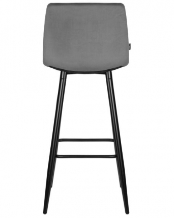 Стул барный DOBRIN NICOLE (черные матовые ножки, темно-серый велюр (108-91)) 2 шт_5