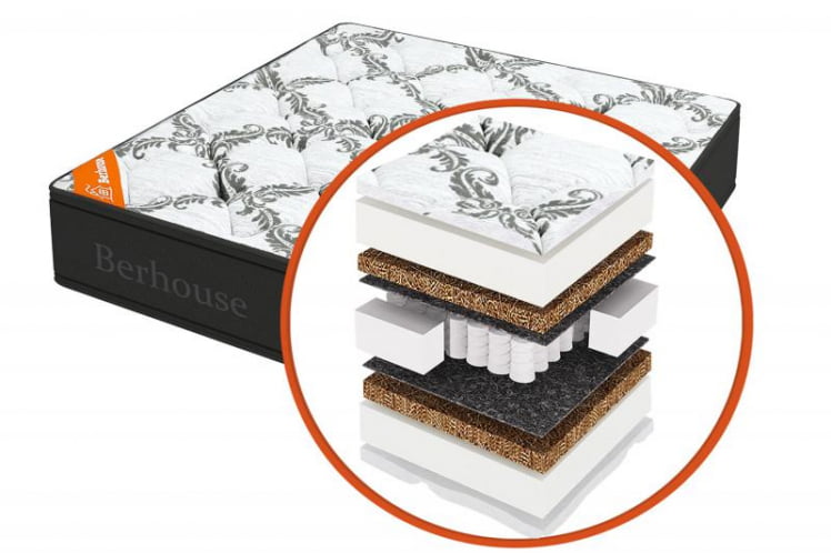 Матрас Мега холкон-кокос ТФК Грай Нигхт (Берхоусе) Размер: 900х1950 мм / Mega TFK Gray Night (Berhouse)_0