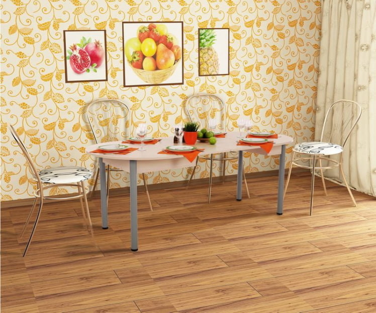 Кухонный стол Квартет Дуб Млечный_1