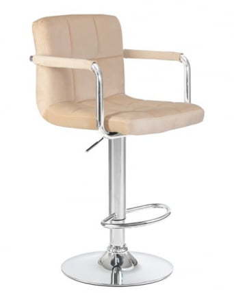 Стул барный DOBRIN KRUGER ARM (бежевый велюр (MJ9-10)) 2 шт_2