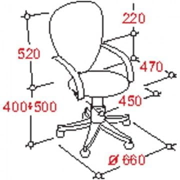 Кресло EChair-203 PTW net 289488 Черно-оранжевое_1