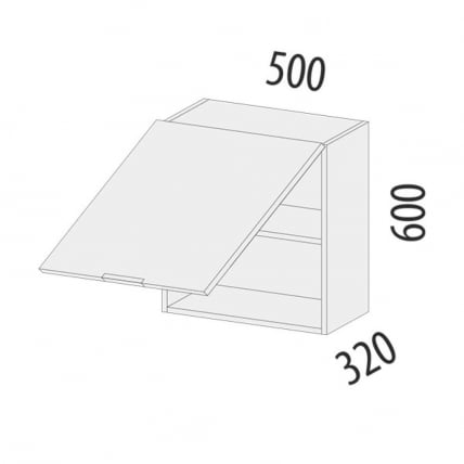 Шкаф над вытяжкой (с системой плавного закрывания) Бостон 104.12_4