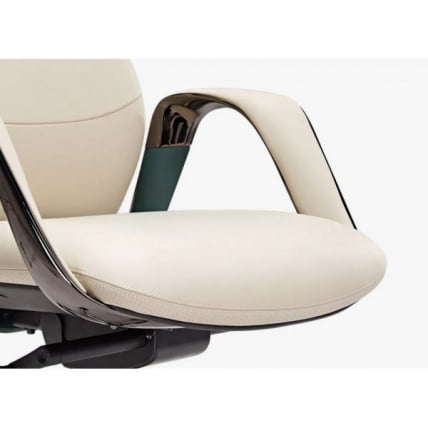 Эргономичное кресло руководителя Eureka OC07 SERENE (Nappa кожа), белое_6