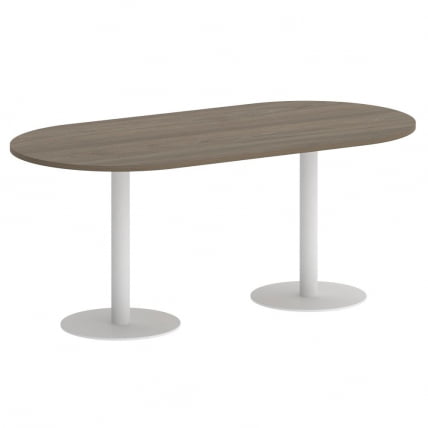 Стол овальный HOME OFFICE VR.SP-5-180.1 Вяз Благородный/Белый металл_0