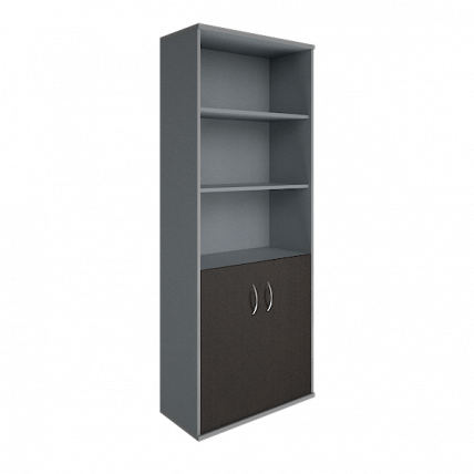 Шкаф высокий широкий Riva А.СТ-1.1 Венге/Металлик_0