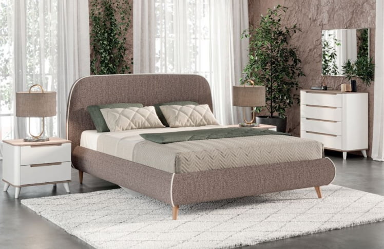 Мягкая кровать Холли ЛД 600.560.000 Темно-коричневый Молочный_2