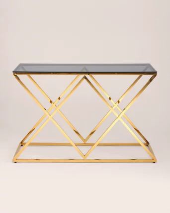 Консоль ИНСИГНИЯ 120x40 Золото стекло smoke_2