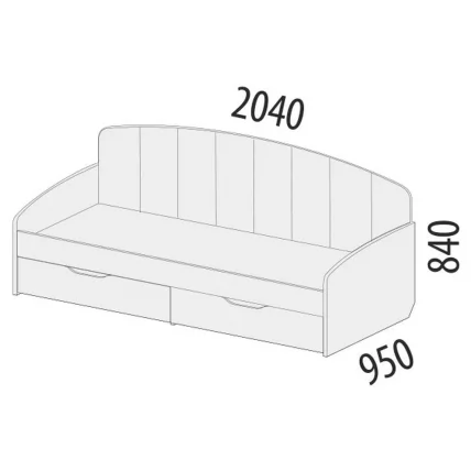 Кровать Кашемир 900.05 Дуб Кронберг_4