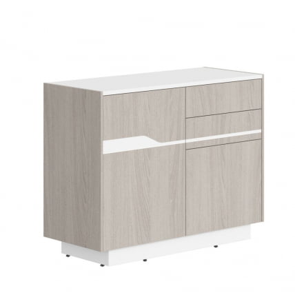 Комод с распашной дверью и 4 ящиками Line СФ-572102 Дуб серый Белый_0