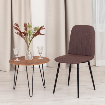 Стул ARC ткань/металл, 46 х 52 х 88 см, коричневый 01/черный_9