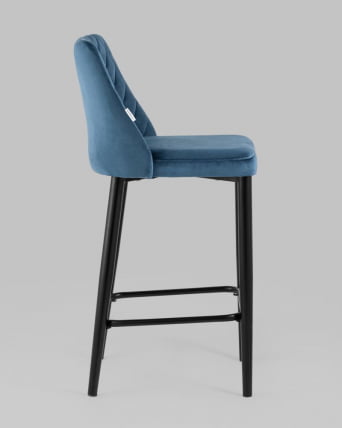 Стул полубарный Диего велюр Пыльно-синий_3