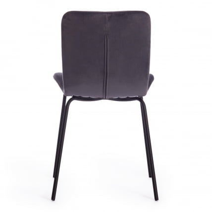Стул GILLIAN (mod. 0137017-NI) металл/вельвет, 45х52,5х78 см, темно-серый S108 (666 SILVER GREY)/черный_3
