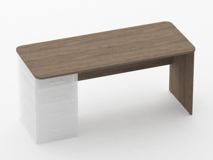 Стол прямой под встроенную тумбу Glassy 1.101.16Л Дуб Верцаска_0