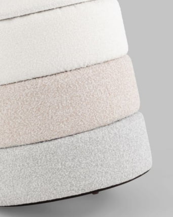 Пуф с ящиком Hive S букле бежевый_4