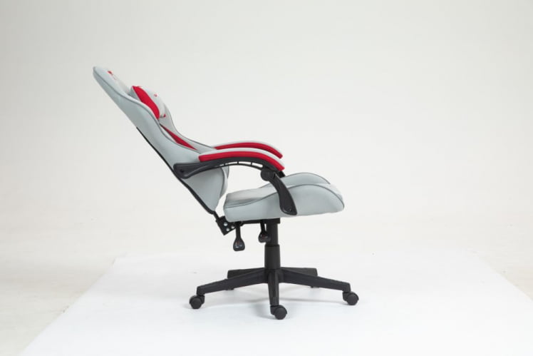 Кресло спортивное TopChairs Phantom ткань серо-красный_6