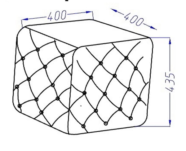 Пуф Лючия 202 квадратный Бежевый_1