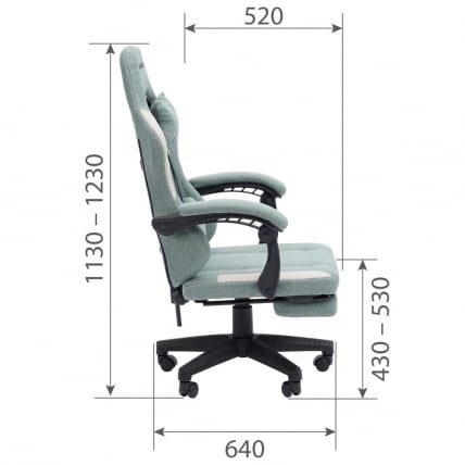 Кресло для геймеров CHAIRMAN GAME CH26 Зеленый-бежевый_5