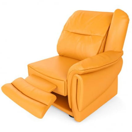 Кресельная секция с электрическим реклайнером (левая) Вавилон 1БРЭл Оранжевая (экокожа)_0