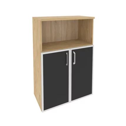 Шкаф средний широкий ONIX O.ST-2.2R black Тиквуд Светлый_0