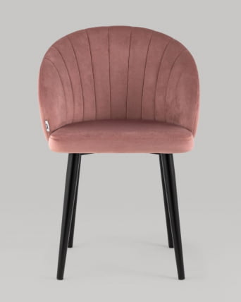 Стул с подлокотниками Брюссель велюр Пыльно-розовый_2