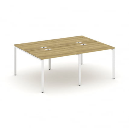 Рабочая станция двухсторонняя на 4 места CONCEPT CN.DRS-005 Дуб Винченцо Белый_0