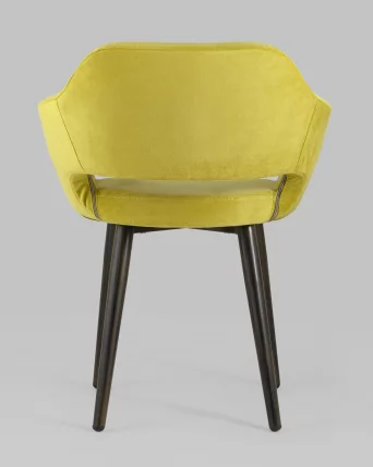 Стул с подлокотниками Саймон велюр Золотистый_4