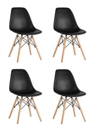 Стул Еамес Стйле ДСВ черный 4 шт. комплект (разборный каркас) / Eames Style DSW_0
