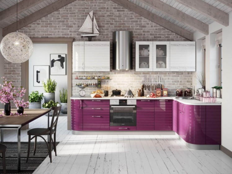 Тумба кухонная 600 для встраиваемой техники Анастасия ЛД 059.112.000 М Ежевика_1