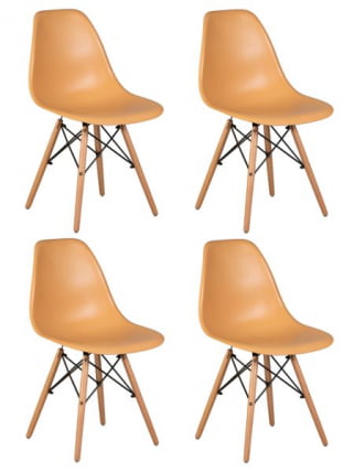 Стул обеденный DOBRIN DSW (ножки светлый бук, цвет персиковый (NX-Y-06)) 4 шт_0