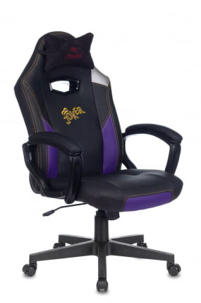 Геймерское кресло Zombie HERO JOKER Черный-фиолетовый_0