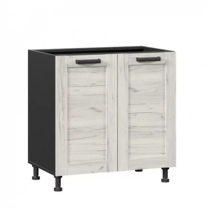Тумба кухонная 800 Винченца ЛД 234.060.000.052 Черный Дуб Крафт белый_0