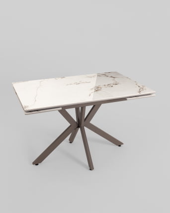 Стол раскладной Marmer 120-180*80*76 см керамика капучино_1