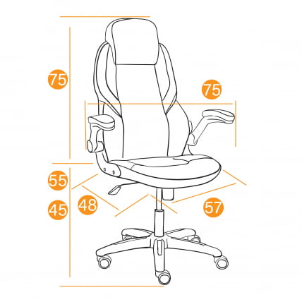 Кресло BAZUKA кож/зам, черный/красный, 36-6/36-6/06/36-161_22