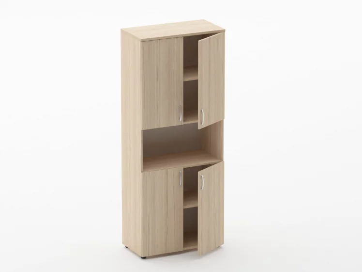 Шкаф высокий закрытый с нишей Glassy 6.19.111 Туя_1